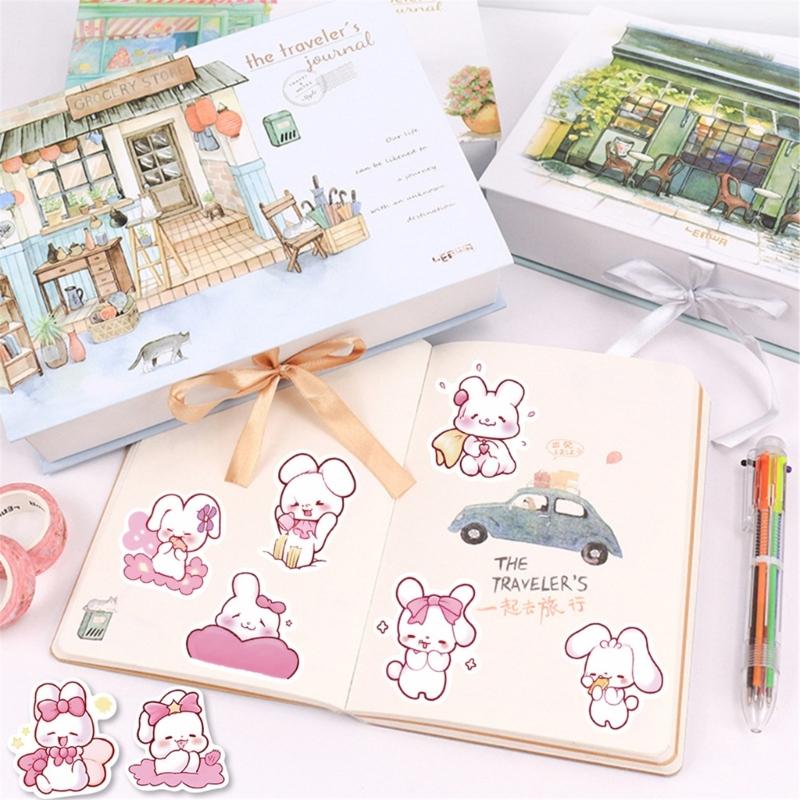 50Pcs Bunnies Sticker Aesthetic Sticker for Scrapbooking Notebook Journal Water Bottle Laptop Kid Motivational Sticker