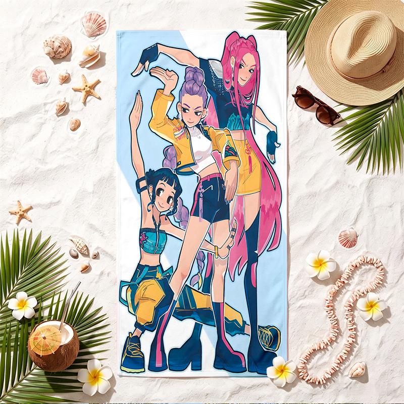 HUNTRIX Soft Beach Towel Stylish Beach Pool Towel for Summer Seaside Vacation Travel