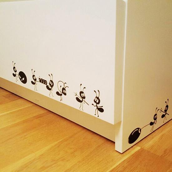 Mobilya Duvar Sticker Karikatür Karınca Dekorasyon Cam Çıkartmalar Ayna Pencere Dekor