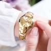 Watch Girls Fashion Trend Waterproof Luminous Simple Temperament Steel Belt Double Calendar Quartz Watch Women