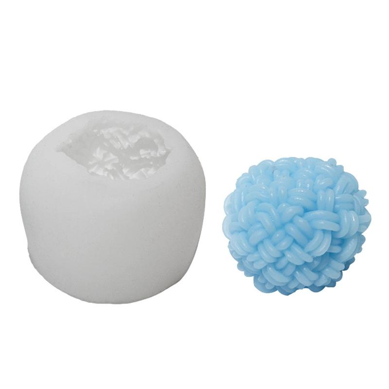 

Yarn Ball Silicone Mold Gypsum Epoxy Aroma Candle Mould for Home Decoration 1