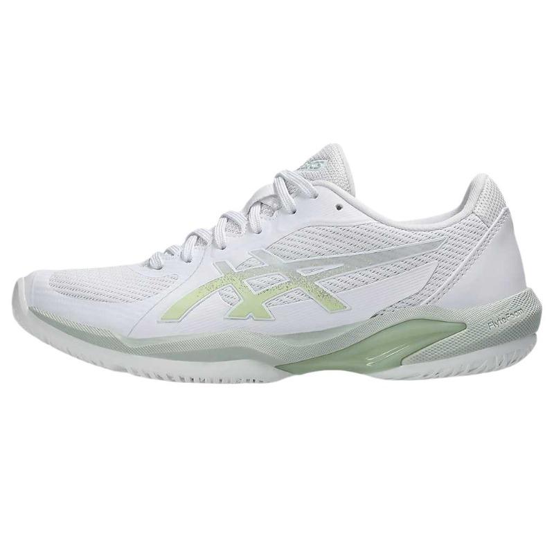 ASICS SOLUTION SWIFT FF 2 Women Low Top Tennis Shoes White Green 1042A265-103 37