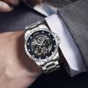 Hollowed Out Men's Fully Automatic Mechanical Watch Stainless Steel Men's Luminous Waterproof Luxury Fashion Skeleton Watches