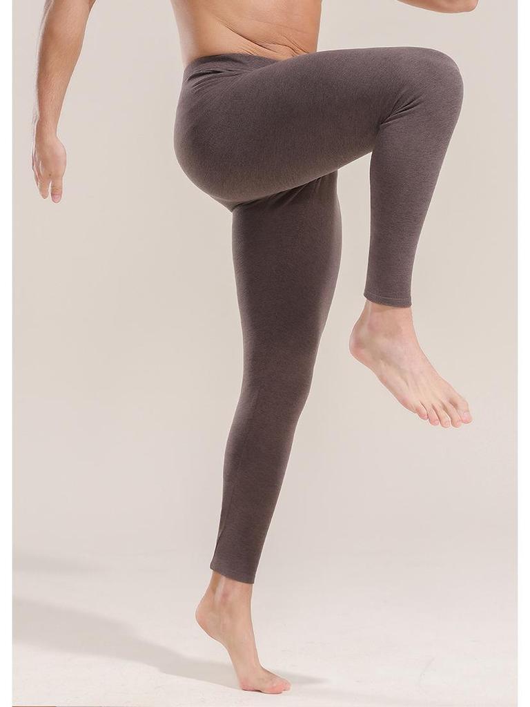 7A Antibacterial Thin Infrared Heating Trousers - Unisex High Waist Warm Threaded Pants for Spring and Autumn