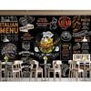 3d Hamburger Veggmaleri Sandwich Tapet Melkete Kaffe Tapet Pizza Kylling Wrap Vestlig Restaurant Tapet