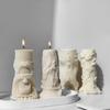 Flexible Silicone Molds Curved Column Shaped Candle Molds Easy Demolding Molds Handmade Candle Mold for Hand-Making