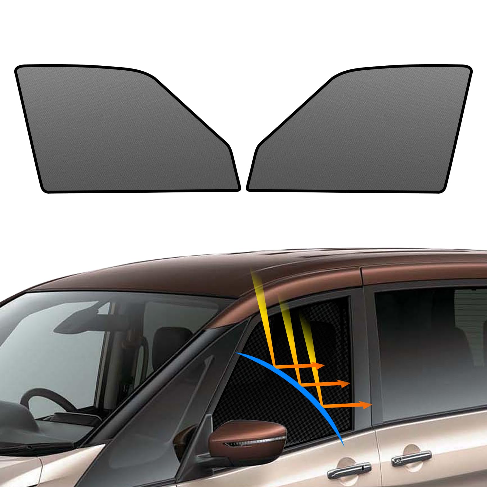 

BLUESEATEC Сетчатая шторка-солнцезащита для Nissan Serena C27 Боковое использование Боковые 2 шт. (H28.8-R4.11) - (Сторона водителя и пассажира) -