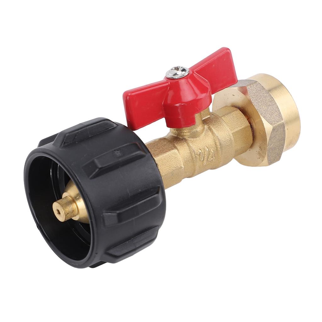 QCC1 Tank Refill Adapter with Shut On Off Controller Ball Valve Gas Easy Filler for 1lb Cylinder