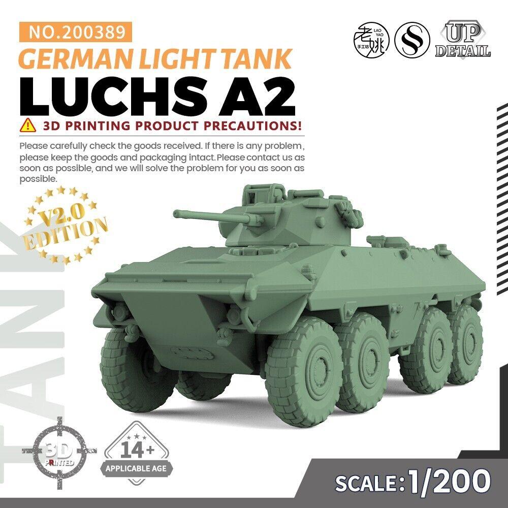 

SSMODEL SS200389 1/200 Military Model Kit German LUCHS A2 Light Tank