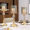 Metallspitze Glas Kerzenständer Ornament Haushalt Wohnzimmer Esstisch Romantisches Kerzenlicht Dinner Kerzendekoration