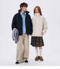 Winter Color Block Two-Piece Patchwork Puffer Jacket - Thick, Warm, Casual Cotton for Couples