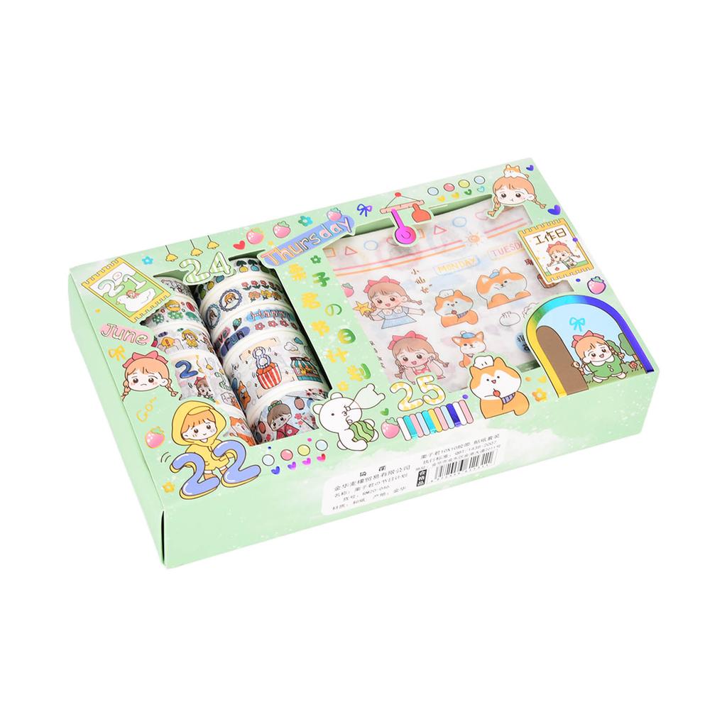 Washi Tape DIY Decoration Repeatedly Paste Leave No Marks No Cutting Washi Tape Set83194 Festival
