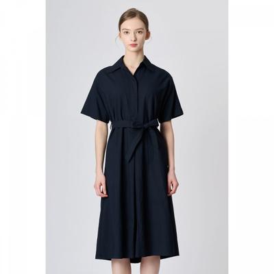 Belted Half Sleeve Dress B3m3o671