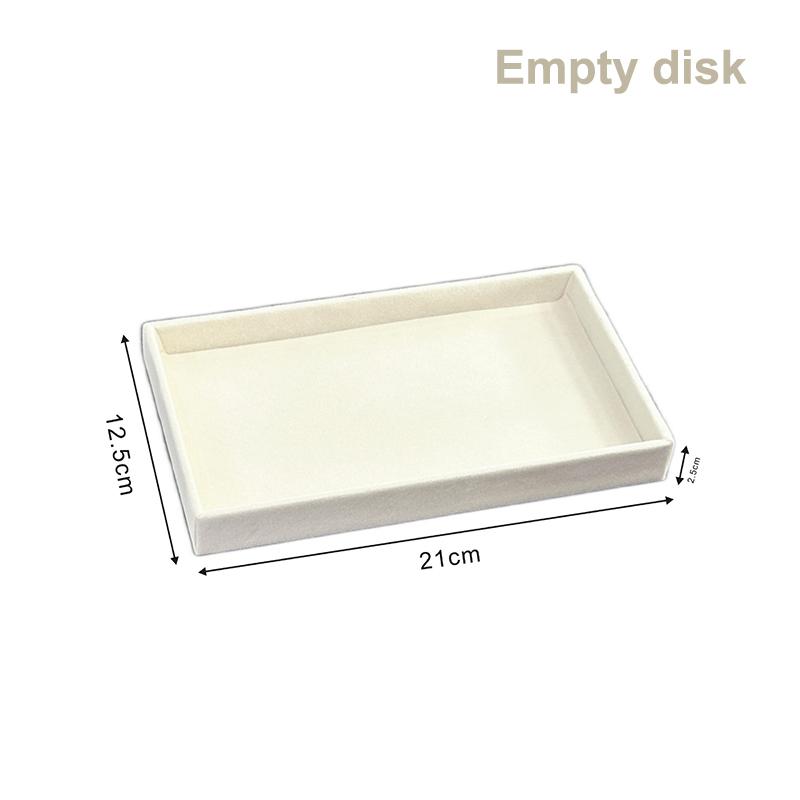 Flockovaný šperkovnicový displejový podnosový stojan Více stylů pro náhrdelník, náramek, náušnice, prsten Organizér Box