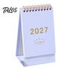 Monthly Organizer for Desk 2027 Calendar, Standing Flip Desktop Minimalist Gold Foil Cover Home Office Accessory Planner, Thick Paper Note Taking,