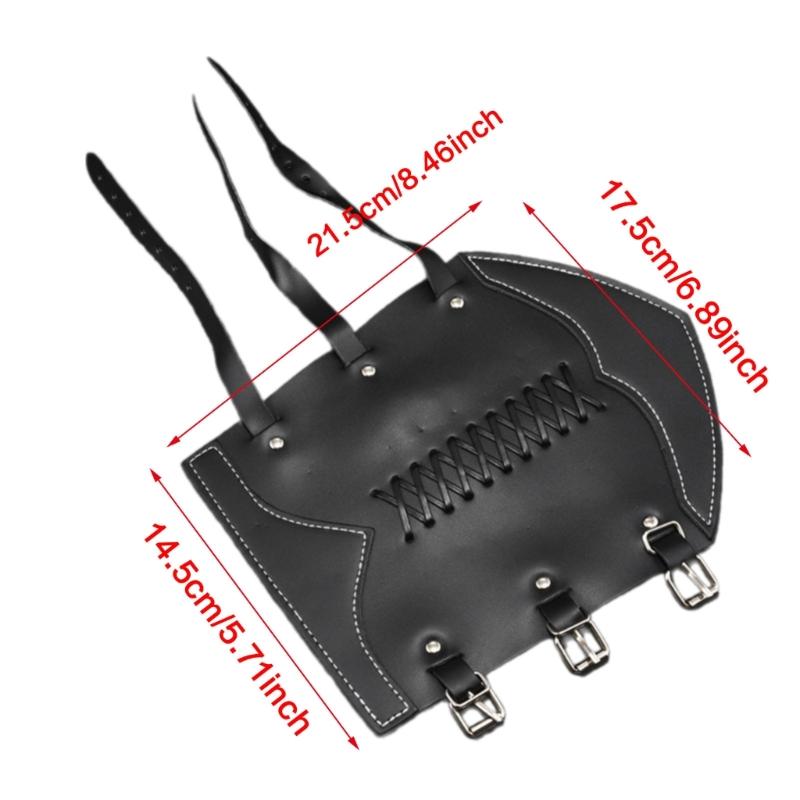 Embellished Leather Armband Adjustable Arm Guard For Men Women Unisex Rock Style Wrist Accessory