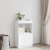 VidaXL Highboard White 63x33x100 Cm Engineered Wood, Bookcase, Modern Bookcase, Bookshelf, 855097