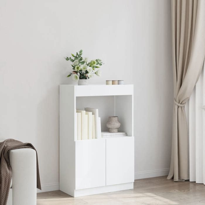 VidaXL Highboard White 63x33x100 Cm Engineered Wood, Bookcase, Modern Bookcase, Bookshelf, 855097