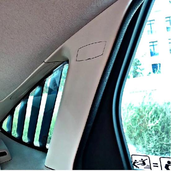 Triangle louver shark gill shaped rear window decorative window vent for Ford Focus MK2 2005-2013 hatchback 4D