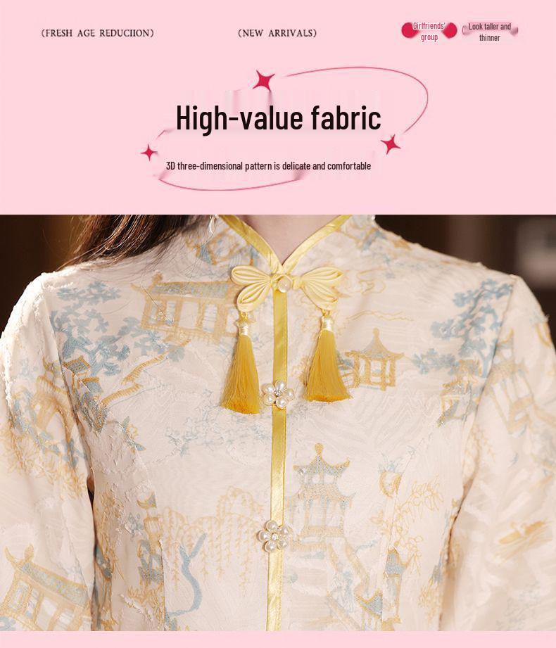 2025 Neuer Stil Champagner Langarm Brautjungfernkleid für Herbst-/Winterhochzeit
