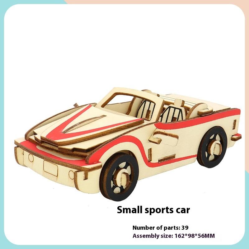 

Детская деревянная 3D-головоломка, модель автомобиля, украшения, сделай сам, детские развивающие игрушки ручной работы