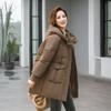 Ropa de Algodón Acolchada de Invierno, Estilo Occidental, Damas de Invierno, Chaquetas de Otoño e Invierno, Largo Medio
