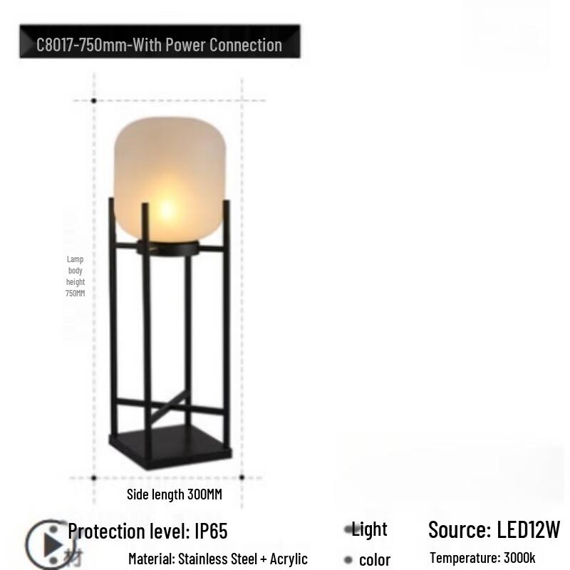 Xuan Yong Outdoor Garden Floor Lamp