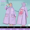 Kids Raincoat Boys and Girls Children's Zip School Bag Primary School Students Go to School Full Body Rainproof Poncho