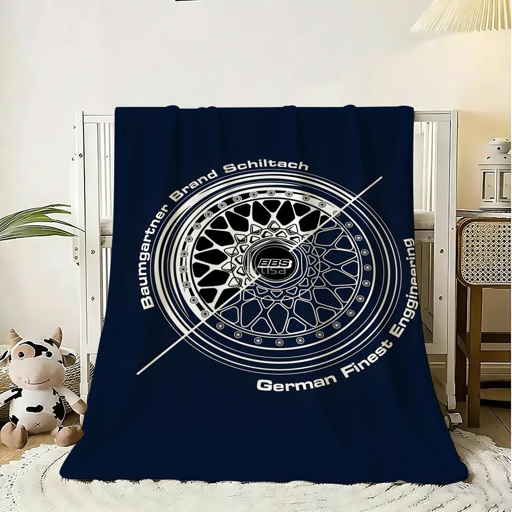 B-BBS-SB Racing Throw Soft Flannel Throw Blanket, Lightweight Breathable Summer Nap Blanket For Sofa Home Travel Cozy Decor