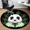 1pc Panda Bamboo Office Round Area Rug, Indoor Mat Suitable For Office, Under Office Chairs Bedroom Living Room Home Decor, Room Deco