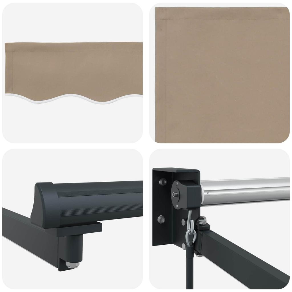 Manual Articulated Arm Awning with LEDs 3 x 2.5 m