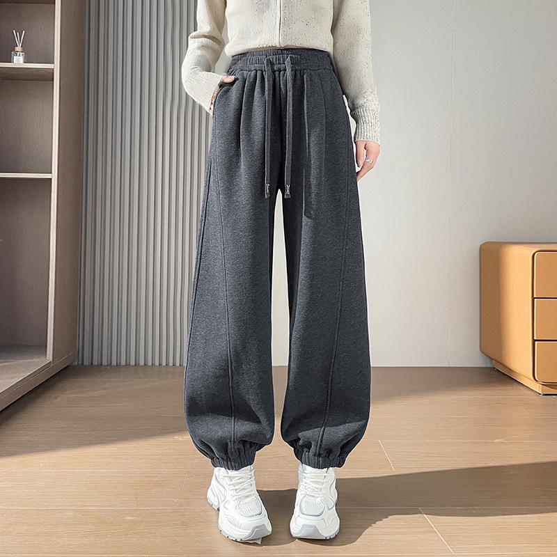 Women's High Waist Wide Leg Sweatpants - Spring 2026 Korean Style Casual Trendy