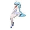 New Hatsune Miku figure Pink Butterfly Fairy white dress sitting Noodles PVC model toy cake home decoration collect gifts