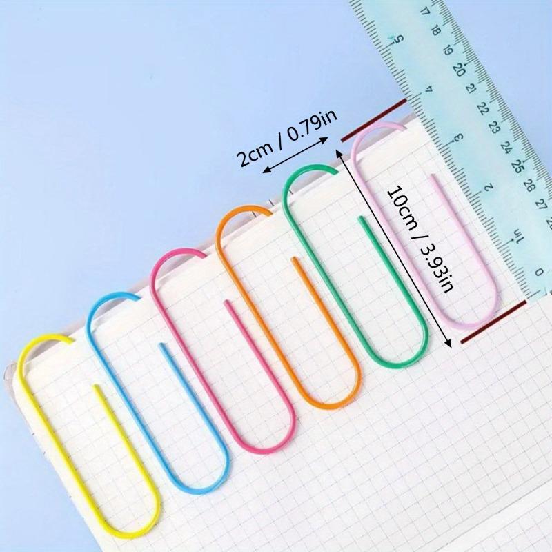 50Pcs 100mm Mega Large Multicolored Jumbo Coated Paper Clips - Ideal for Office and School Document Organization