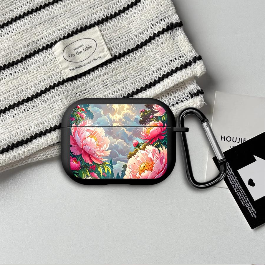 Case For Airpods Pro3 Pro2 4 2 3 1 Pro Earphone Cases Cover Rich And Lustrous Peony Fashion