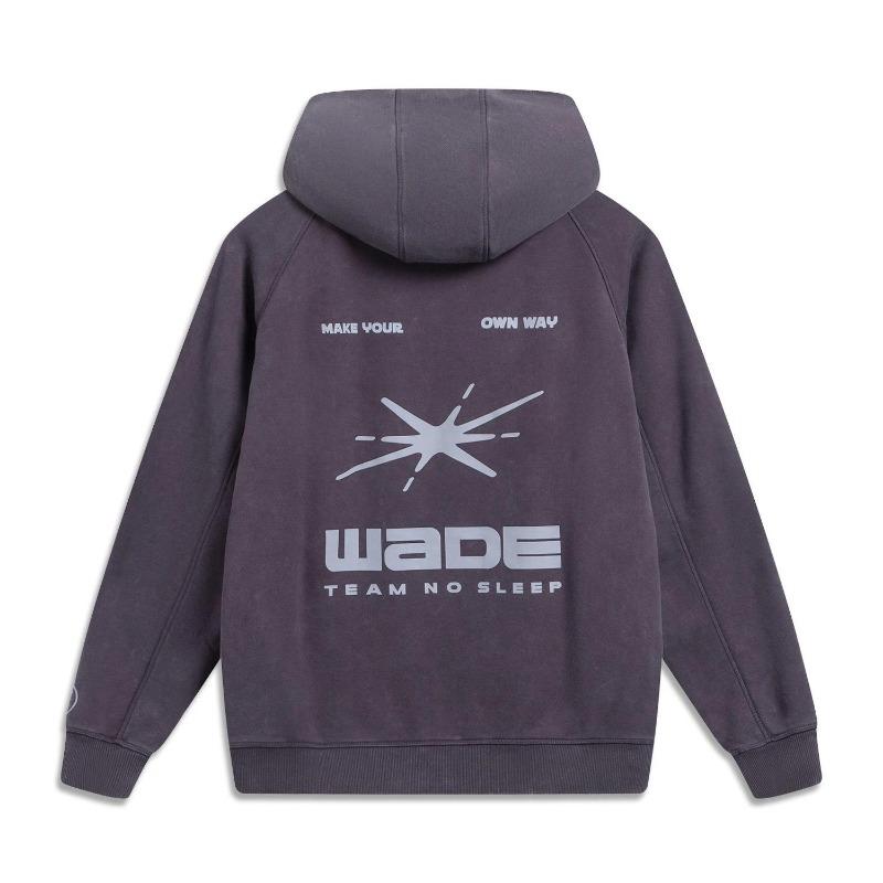 Li Ning Wade Series Hooded Pullover Letter Casual Comfortable Sweatshirt Men Sweatshirt AWDV731-4