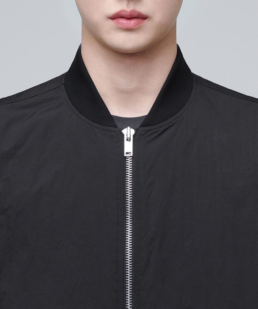 Musinsa Standard Crinkle Oversized Ma-1 Bomber Jacket [Black]