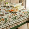 Vintage Embroidery Flower Embroidery Hemming Tablecloth French Pastoral Embroidery Table Cloth Rectangular Coffee Table Cover Tablecloth
