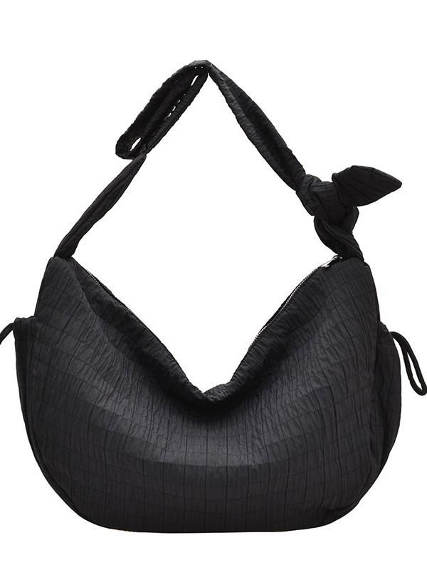 Sac cabas urbain minimaliste pour femmes avec design plissé et fermeture éclair pour un usage quotidien