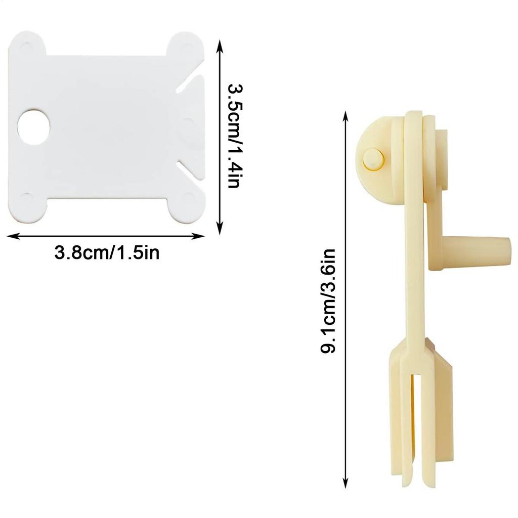 120 Pcs Plastic Floss Bobbins With Bobbin Winder For CrossStitch Cotton Thread Craft DIY Sewing Storage Thread Organizer Holder