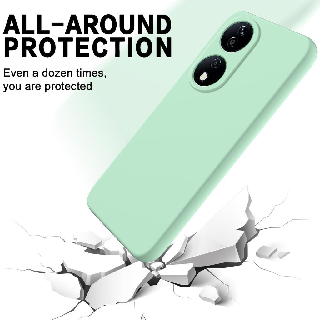 For Honor Play 50 Plus 5G/X7b 4G/90 Smart Liquid Silicone Case with Strap Anti-scratch Cover