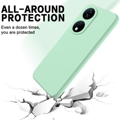 For Honor Play 50 Plus 5G/X7b 4G/90 Smart Liquid Silicone Case with Strap Anti-scratch Cover