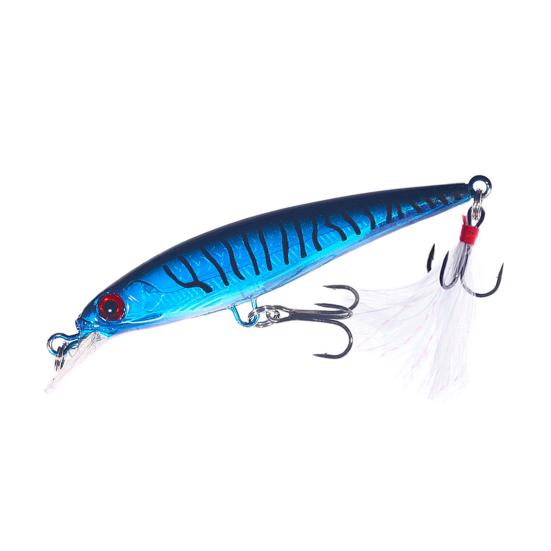 9CM/6.7G Minnow Fishing Lure with Tongue Hooks Hard Artificial Swimbait Freshwater Saltwater Trout Bass Fishing Accessories