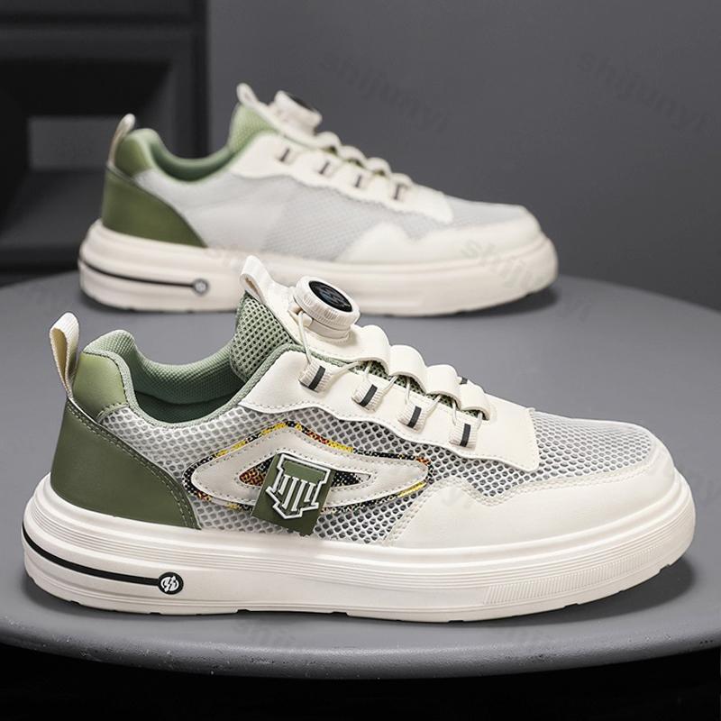 

Fashion Summer Men s Shoes 2025 Fashion Trend Mesh Breathable Casual Shoes Versatile Sports Comfortable Lightweight Platform Sneakers 39 зелёный