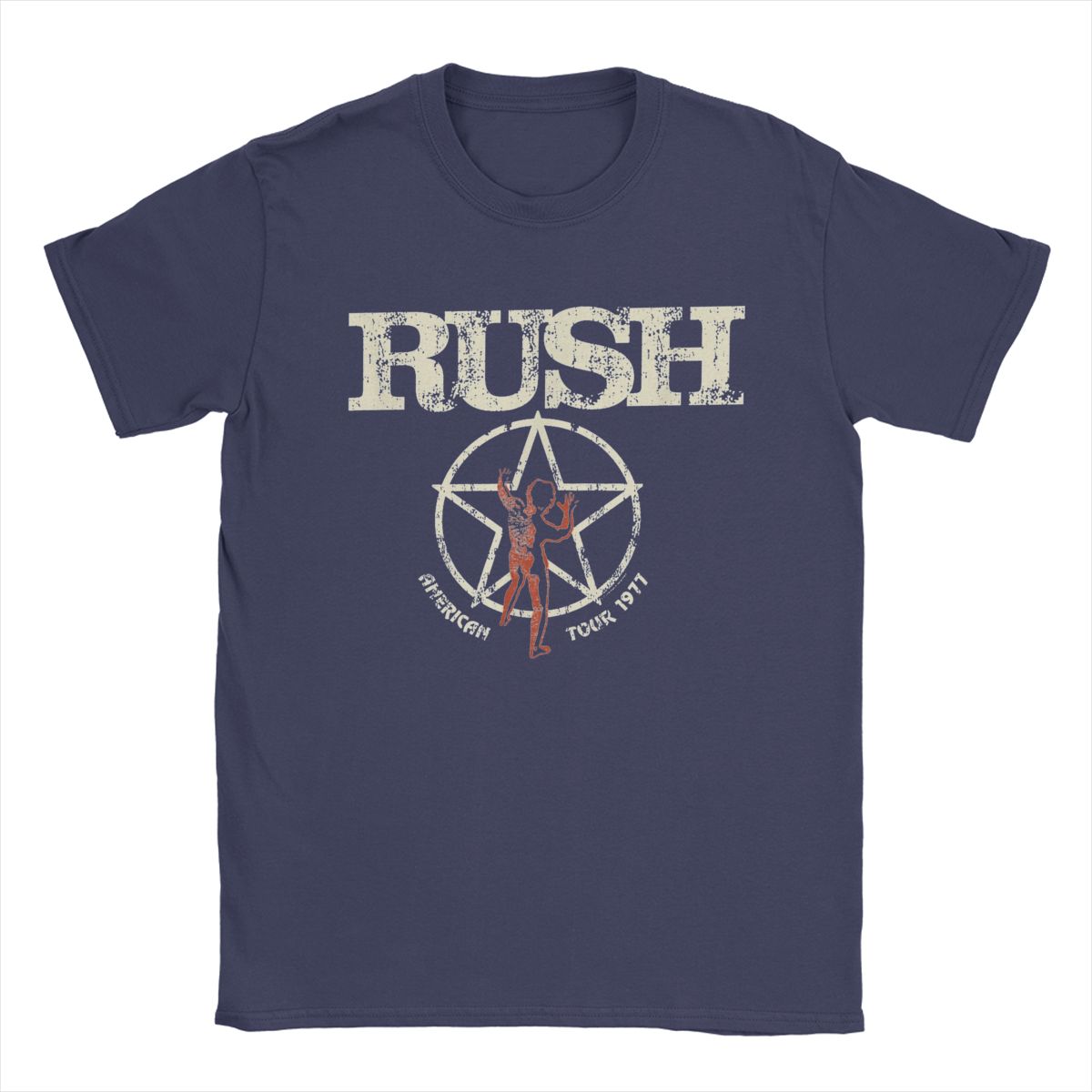 

Футболка Rush Band Чоловіча Чиста Бавовна Новинка Футболки З Круглим Коміром Короткий Рукав Одяг Літо XL