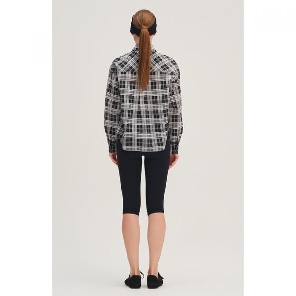Huit [26ss] Ultra Lightweight Sheer Check Shirt Htwsu6j04t