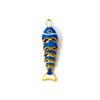 3D Plated Enamel Fish Charms Carp Drip Oil  Fish Bag Pendant Movable Mini Metal Fish  Key Ring