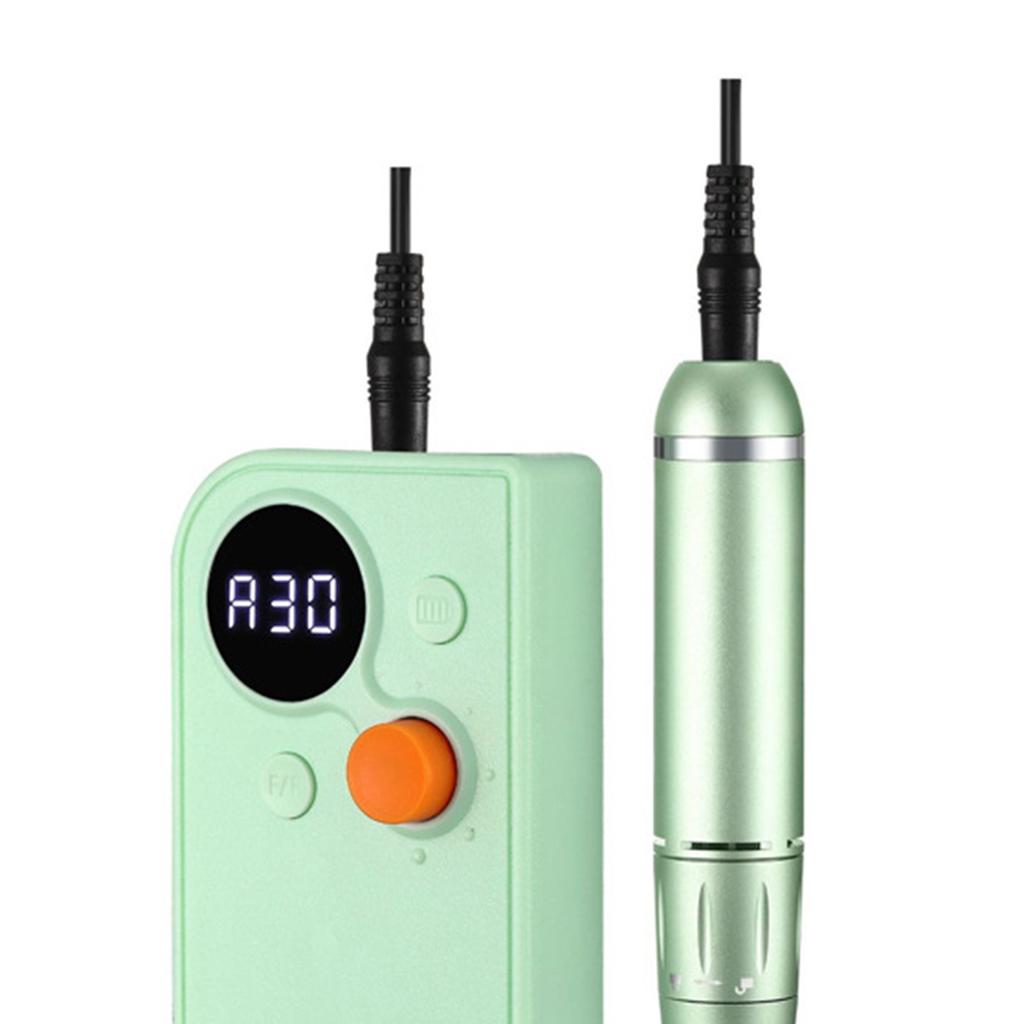 UV101 Nail Drill Machine LED Screen 0‑30000RPM Potable Nail Grinding Machine Set Green