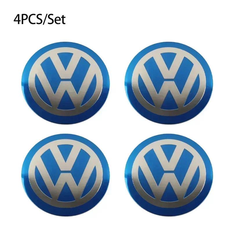 Car Wheel Center Hub Caps Sticker Metal Car Key Chain Ring For Volkswagen VW R GTI Golf 6 Amarok T5 Phaeton Teramont ID3 Tiguan