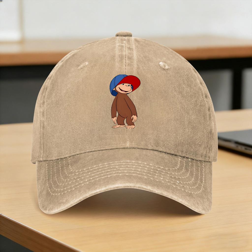 Baseball Cap Cartoon Monkey CCuriouss Georges Summer Yk Retro Trucker Hat UnisexTeens Camping SunProof Caps
